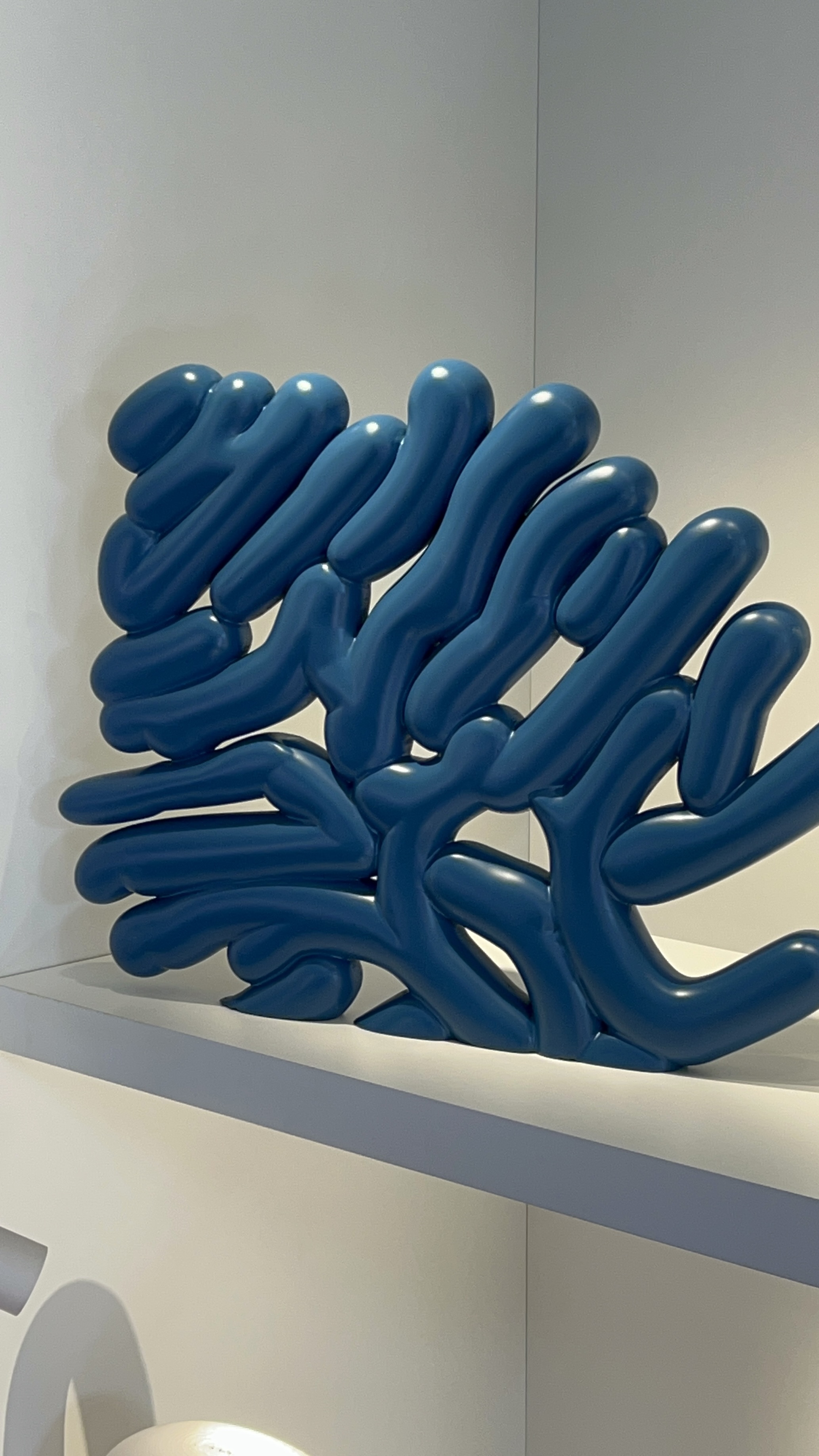 Asics blue organic sculpture
