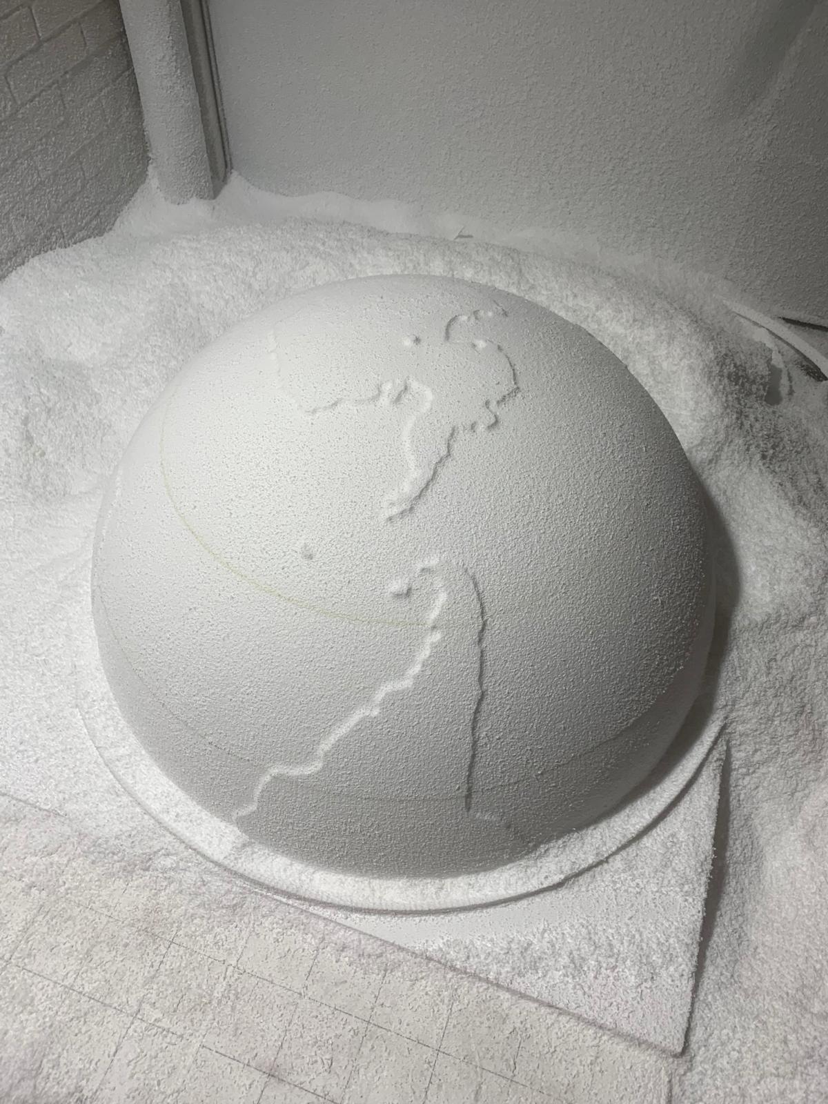 White sand globe in production