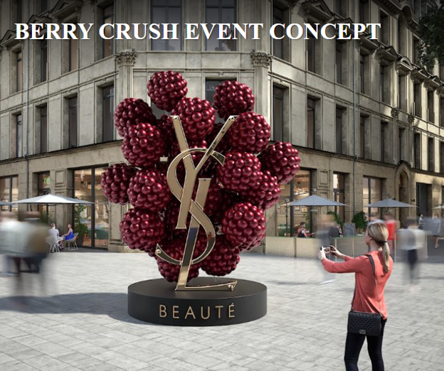 YSL Berry Crush 3D render